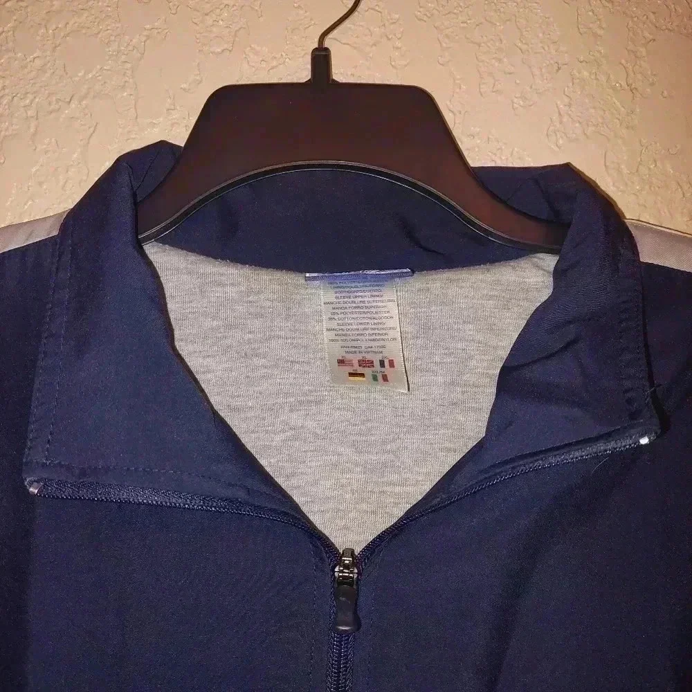 Reebok Blue & Gray White Long Sleeve Full Zip Mens jacket XL - Picture 3 of 7